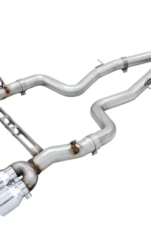 Deal AWE Tuning BMW F8X M3/M4 Track Edition Catback Exhaust - Chrome Silver Tips | Graveyard Performance