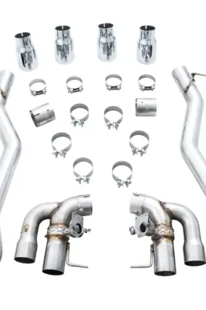 AWE Tuning 18-19 BMW M5 (F90) 4.4T AWD SwitchPath Axle-back Exhaust - Chrome Silver Tips | Graveyard Performance Popular