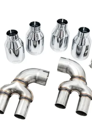 Handmade AWE Tuning 2019+ BMW M340i (G20) OE-Config-To-Quad Tip Conversion Kit - Chrome Silver Tip | Graveyard Performance