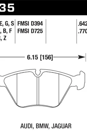 Hawk 91-93 BMW M5/95-02 DTC-60 Race Front Brake Pads | Graveyard Performance Affordable