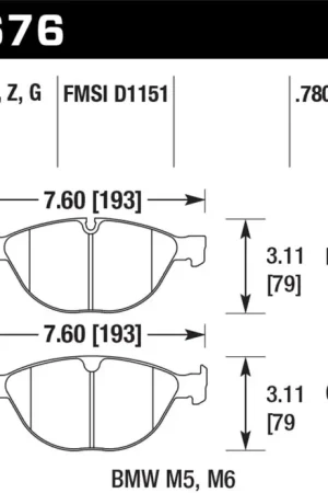 Sale Hawk 06-10 BMW M5/M6 HPS Street Front Brake Pads | Graveyard Performance