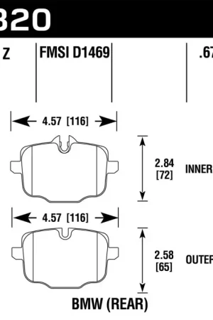Hawk 12-17 BMW M6 / 14-17 BMW M6 Gran Coupe / 13-16 BMW M5 Performance Ceramic Rear Brake Pads | Graveyard Performance Low Price