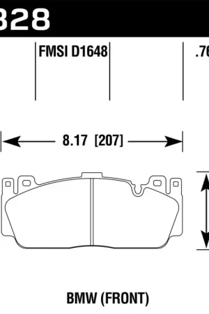 Hawk 12-17 BMW M6 / 14-17 BMW M6 Gran Coupe / 13-16 BMW M5 HPS 5.0 Front Brake Pads | Graveyard Performance Hassle-Free Returns