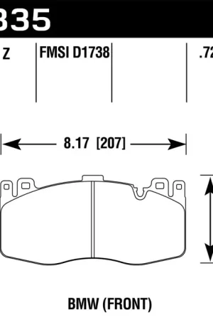 Affordable Hawk 15-19 BMW X6 M Performance Ceramic Street Front Brake Pads | Graveyard Performance
