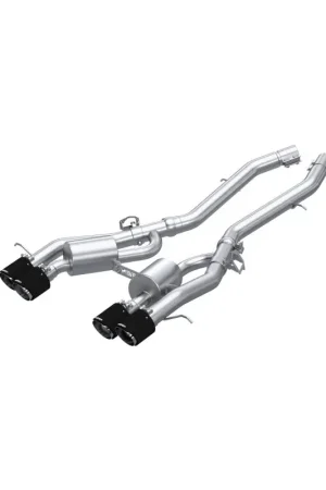 MBRP 2021+ BMW M3/M4 3in Axle Back Dual Rear Exit w/ T304 SS Carbon Fiber Tips | Graveyard Performance Hassle-Free Returns