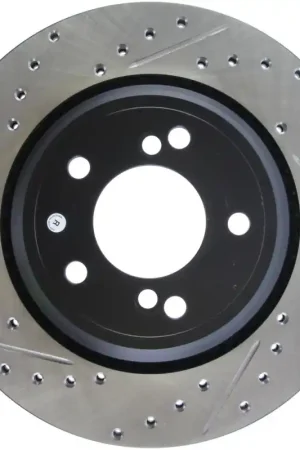 Budget StopTech 00-03 BMW M5 (E39) Slotted & Drilled Right Rear Rotor | Graveyard Performance