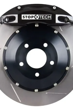 StopTech BBK 01-07 BMW M3 (E46) Rear 4 Piston 355x32 Black Calipers Slotted Two Piece Rotors | Graveyard Performance Professional Grade
