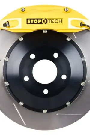 StopTech BBK 01-07 BMW M3 (E46) ST-40 Yellow Calipers 355x32 Rear Slotted Rotors | Graveyard Performance Last Chance