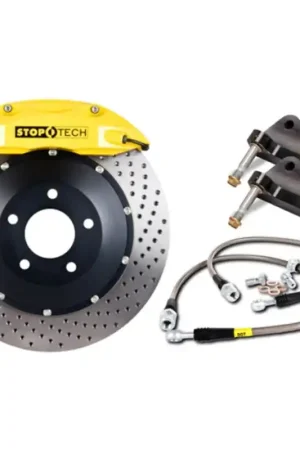StopTech 01-06 BMW M3 Rear BBK w/ ST-40 Yellow Calipers 355 x 32 Performance Drilled Rotors | Graveyard Performance Genuine