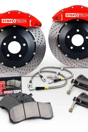 StopTech 14-15 BMW M3 / M4 Rear BBK w/ Trophy Anodized ST-40 Calipers Slotted 380x32mm Rotor | Graveyard Performance New Arrival